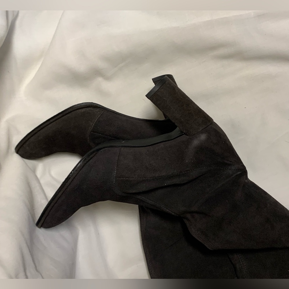 Stuart Weitzman Dark Slate Grey Suede Over-the-Knee Boots Size 6/36.5 - Picture 7 of 16